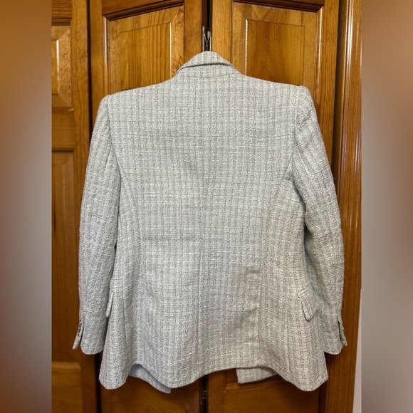 Zara Light Blue Tweed Blazer - Never worn - size M - Picture 2 of 4